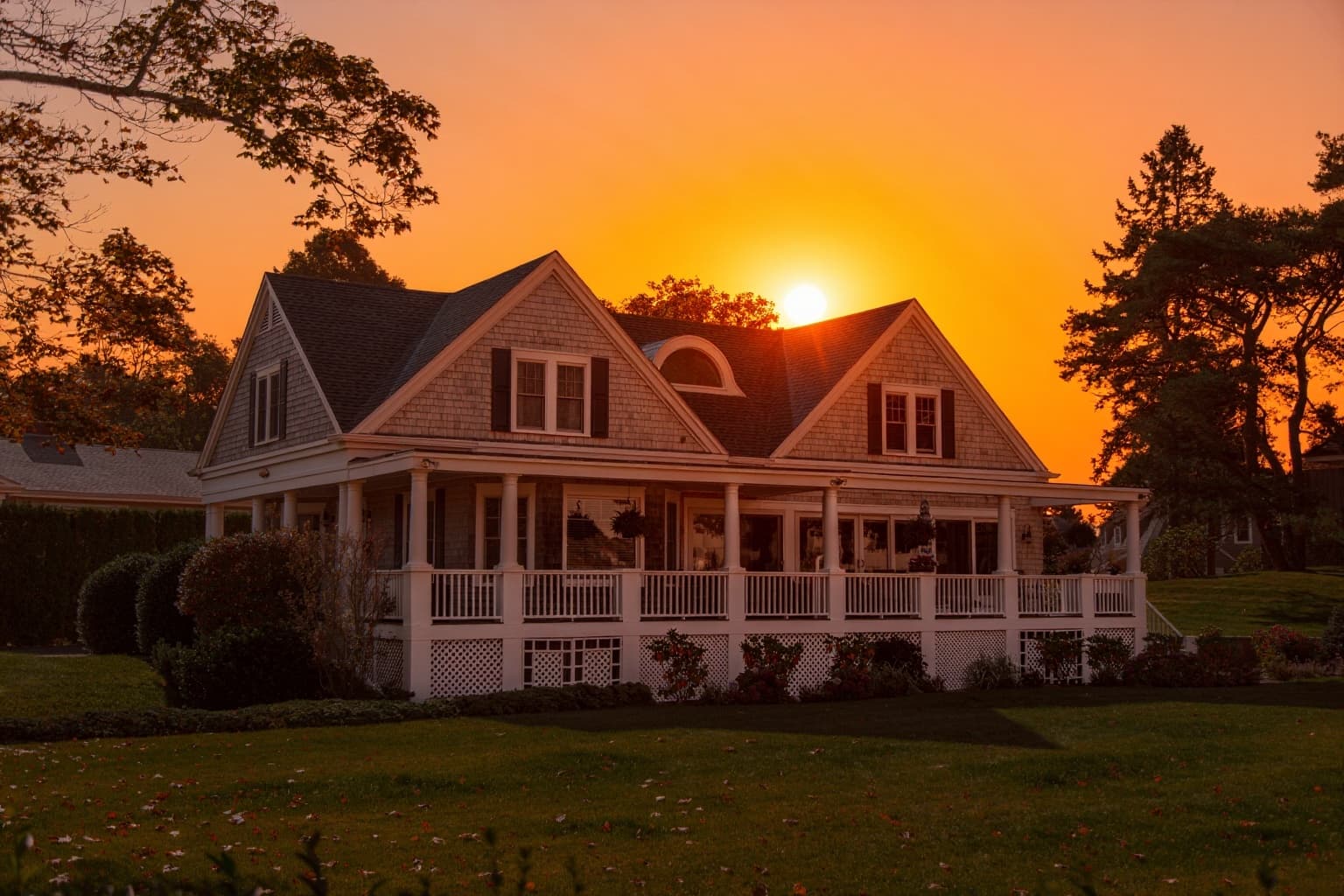House in sunny atmosphere after AI exterior transformation